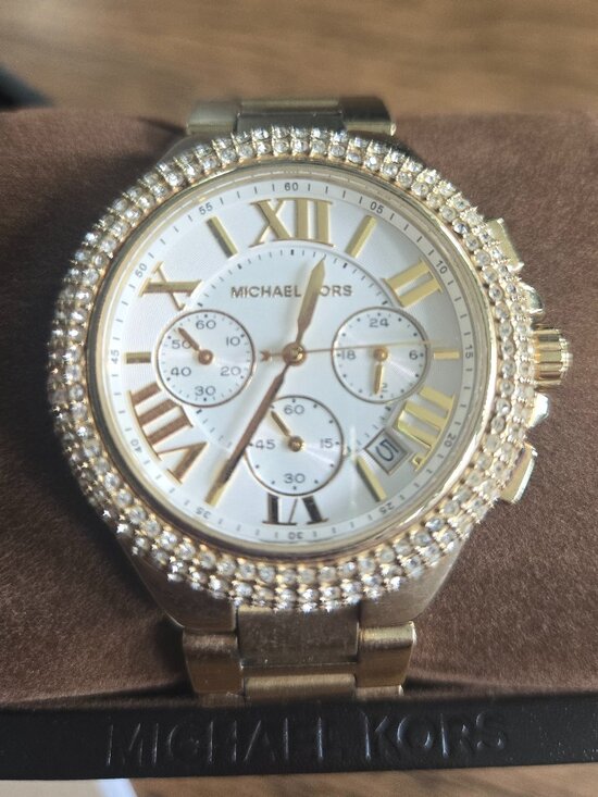 Michael Kors Camille MK5756 Gold Tone Chronograph Women\'s Watch Box Booklet main image 4